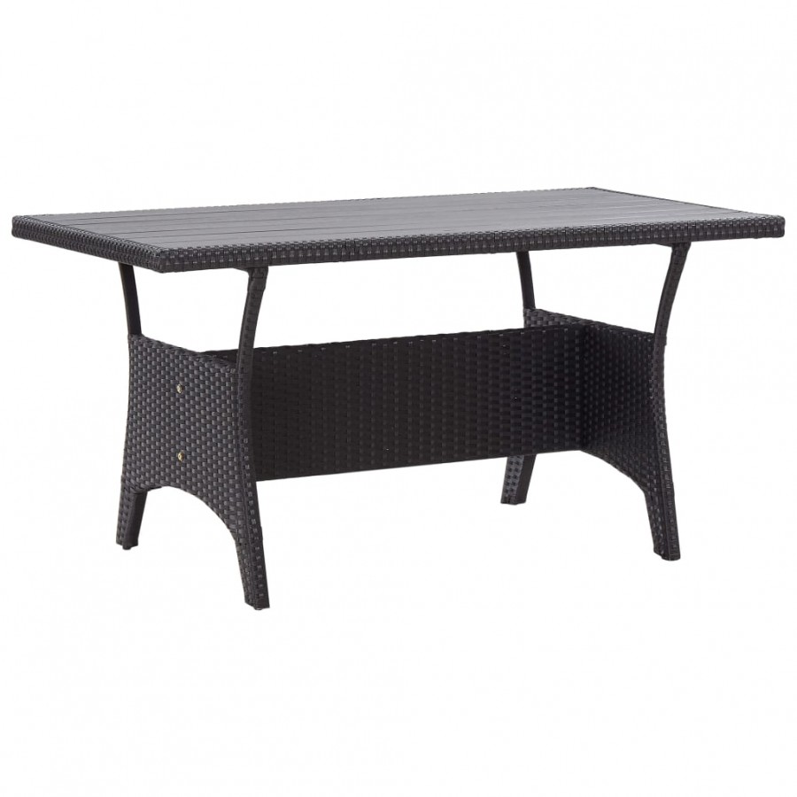 Table de jardin Noir 120x70x66 cm...