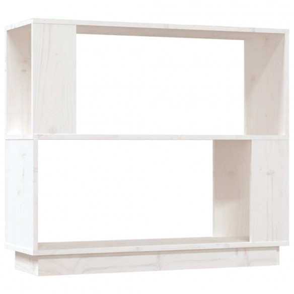 Bibliothèque/Séparateur de pièce Blanc 80x25x70 cm Pin solide