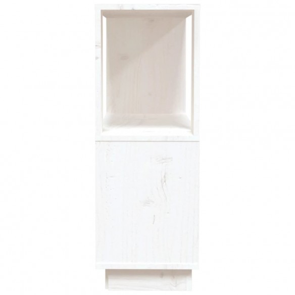 Bibliothèque/Séparateur de pièce Blanc 80x25x70 cm Pin solide