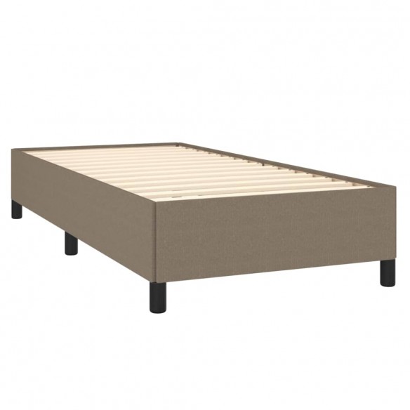 Cadre de lit avec matelas Taupe 80x200 cm Tissu