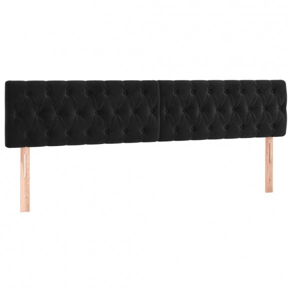 Cadre de lit avec matelas Noir 180x200 cm Velours