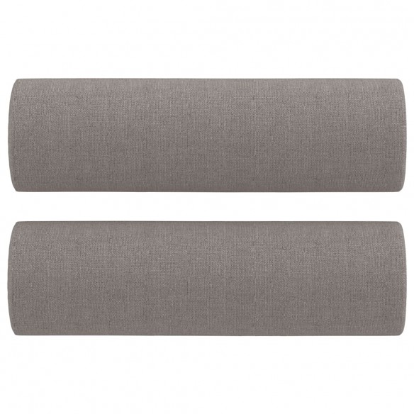 Canapé 2 places avec oreillers décoratifs taupe 120 cm tissu