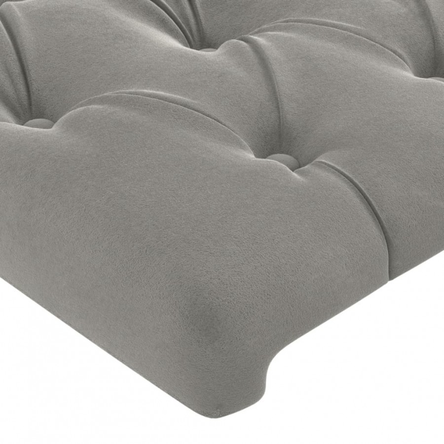 Têtes de lit 2 pcs Gris clair 80x7x78/88 cm Velours Têtes de lit 2 pcs Gris clair 80x7x78/88 cm Velours