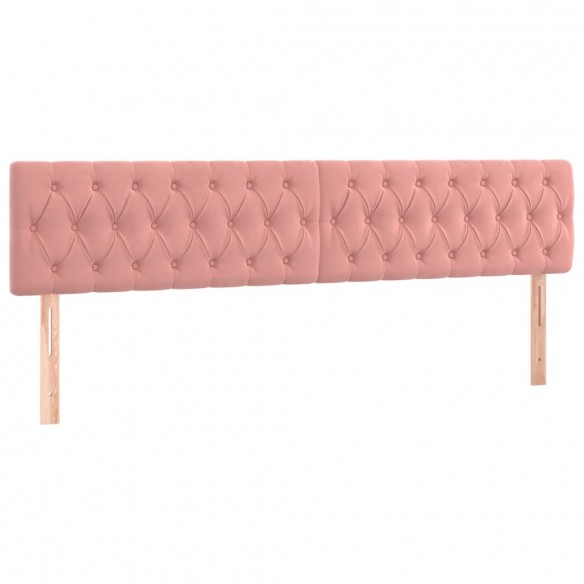 Cadre de lit avec matelas Rose 180x200 cm Velours