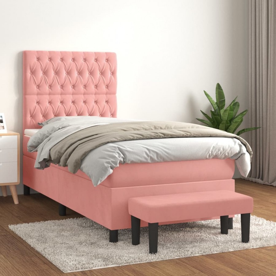 Cadre de lit avec matelas Rose 90x200...