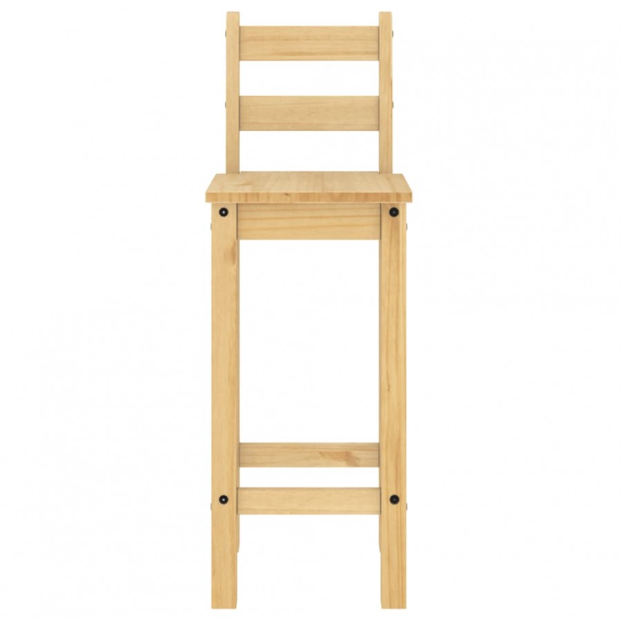 Ensemble de bar 3 pcs Bois de pin massif