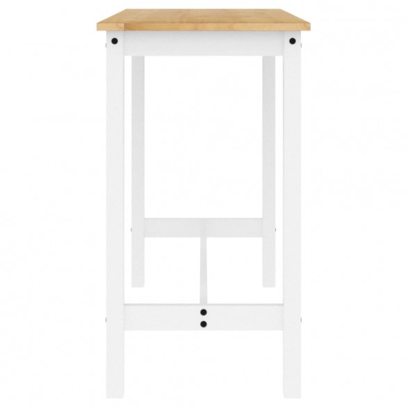 Ensemble de bar 3 pcs Blanc Bois de pin massif