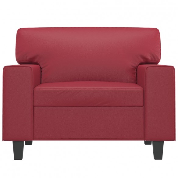 Fauteuil Rouge bordeaux 60 cm Similicuir