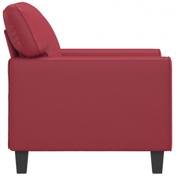 Fauteuil Rouge bordeaux 60 cm Similicuir