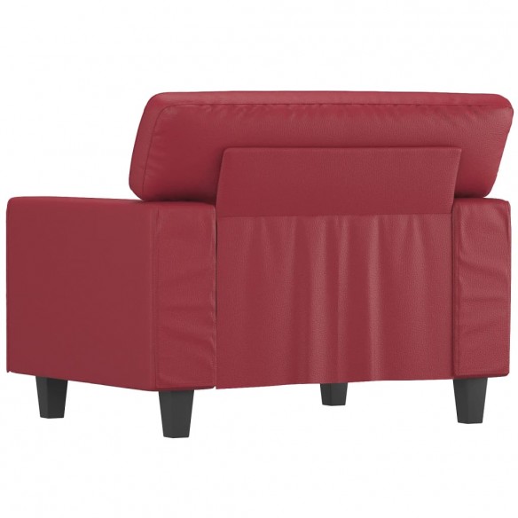 Fauteuil Rouge bordeaux 60 cm Similicuir