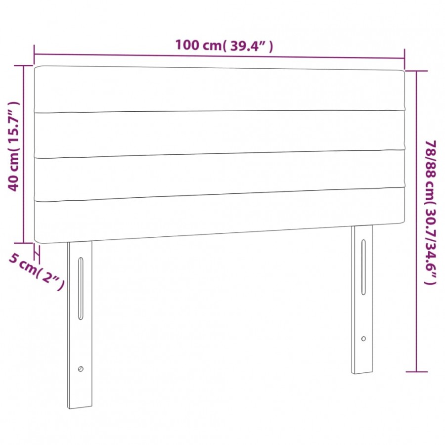 Tête de lit Vert foncé 100x5x78/88 cm Velours Tête de lit Vert foncé 100x5x78/88 cm Velours