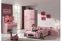 Lit voiture design princesse rose