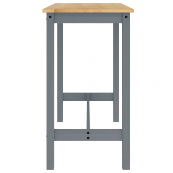 Ensemble de bar 3 pcs Gris Bois de pin massif