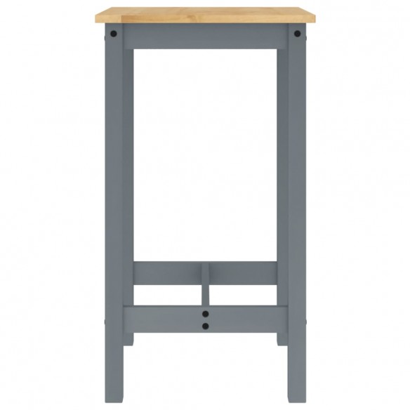 Ensemble de bar 3 pcs Gris Bois de pin massif