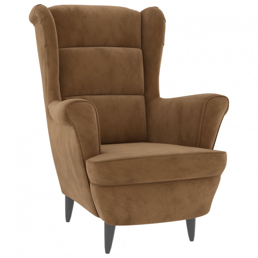 Fauteuil marron velours Fauteuil marron velours