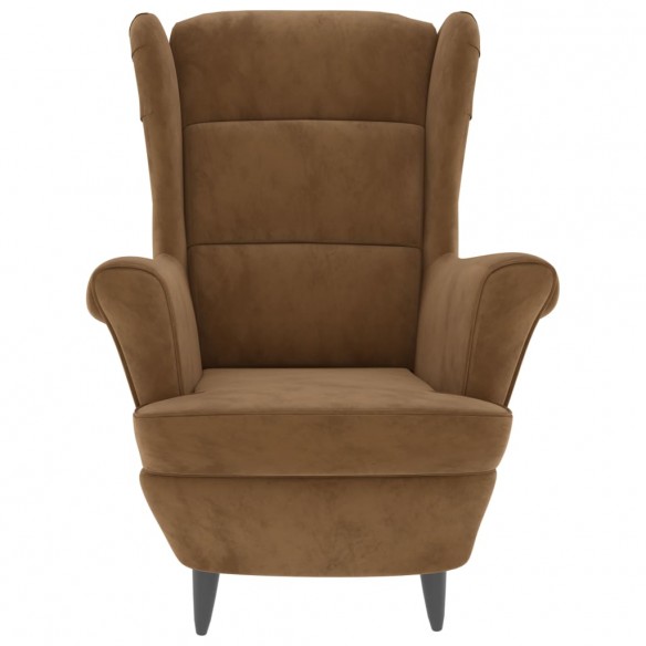 Fauteuil marron velours