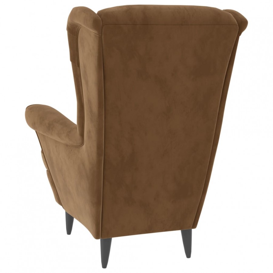 Fauteuil marron velours Fauteuil marron velours