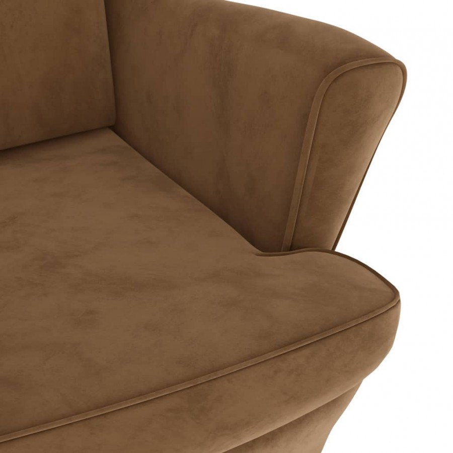 Fauteuil marron velours Fauteuil marron velours