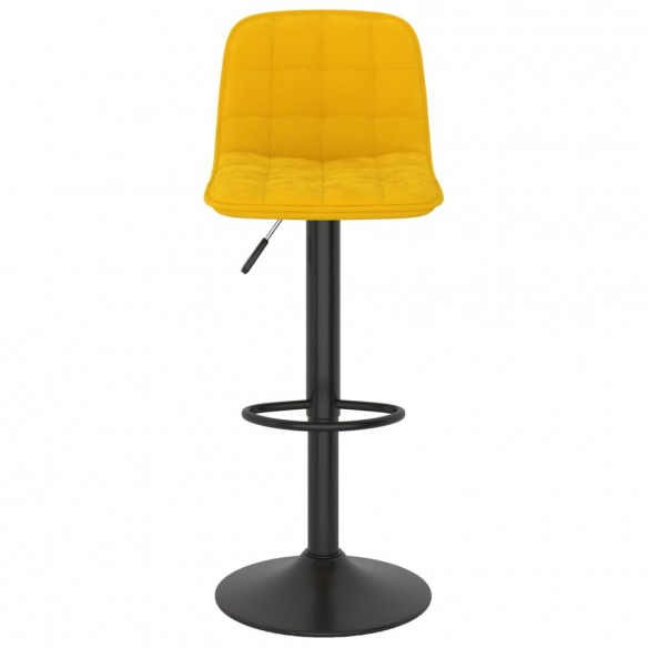 Tabourets de bar 2 pcs Jaune Velours