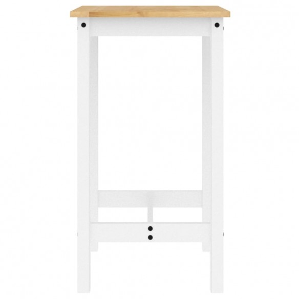 Ensemble de bar 3 pcs Blanc Bois de pin massif