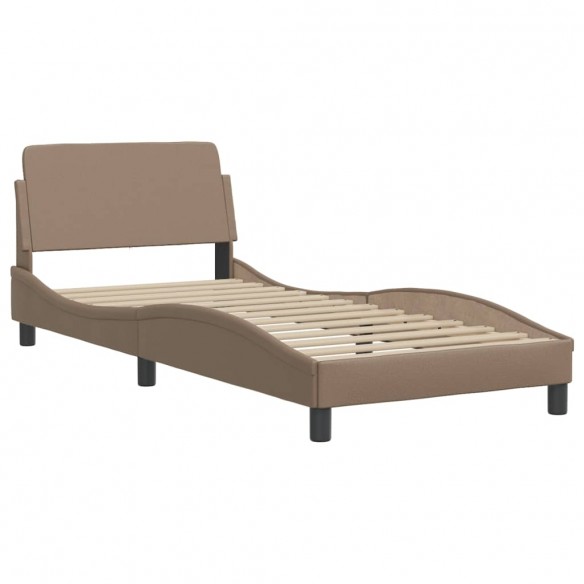 Lit avec matelas cappuccino 80x200 cm similicuir