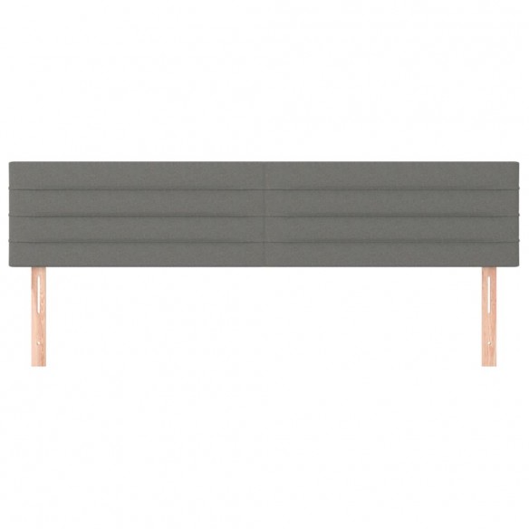 Cadre de lit avec matelas gris foncé 120x190cm tissu