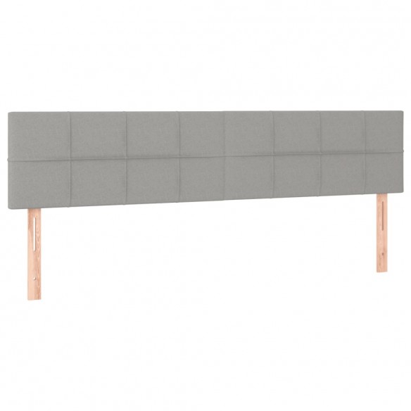 Cadre de lit et matelas gris clair 120x190 cm tissu