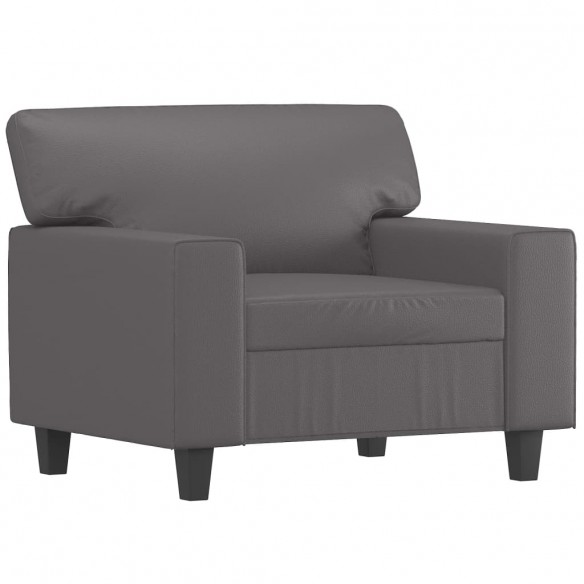 Fauteuil Gris 60 cm Similicuir