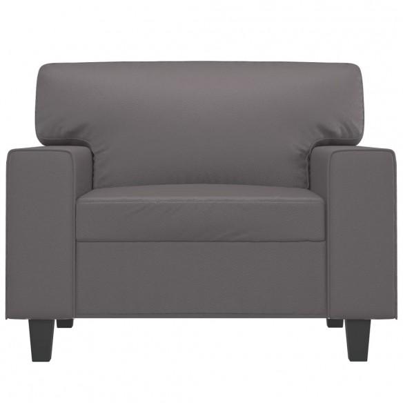 Fauteuil Gris 60 cm Similicuir