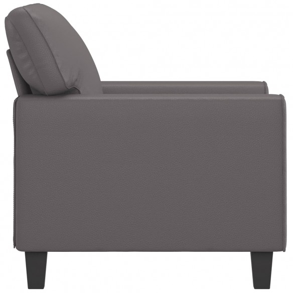 Fauteuil Gris 60 cm Similicuir