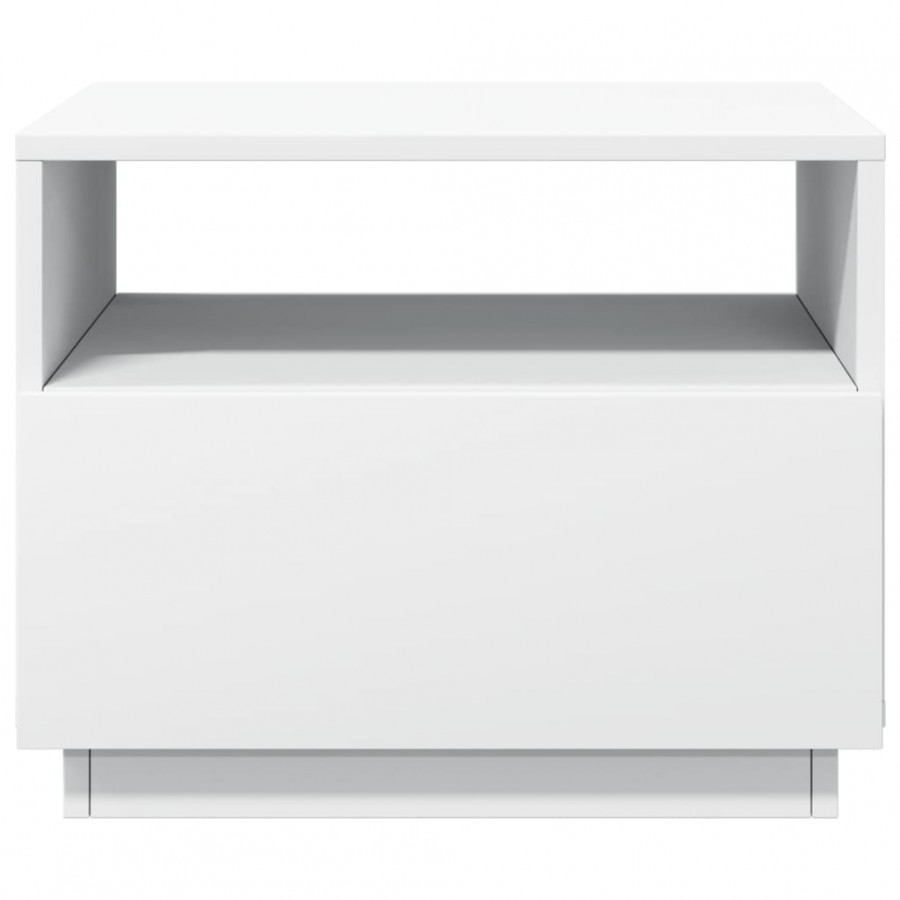 Table basse avec lumières LED blanc 50x49x40 cm Table basse avec lumières LED blanc 50x49x40 cm