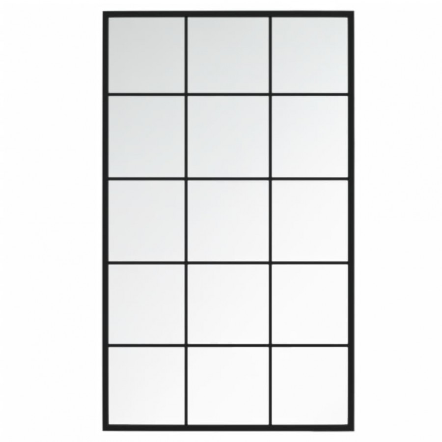Miroirs muraux 2 pcs noir 100x60 cm métal
