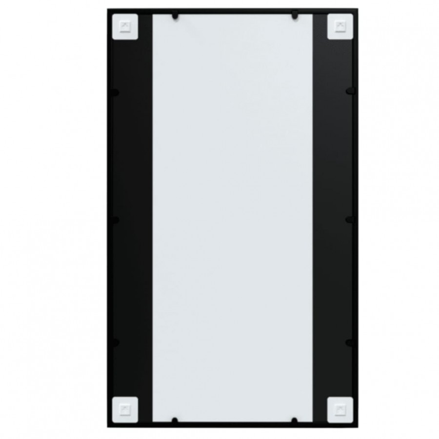 Miroirs muraux 2 pcs noir 100x60 cm métal