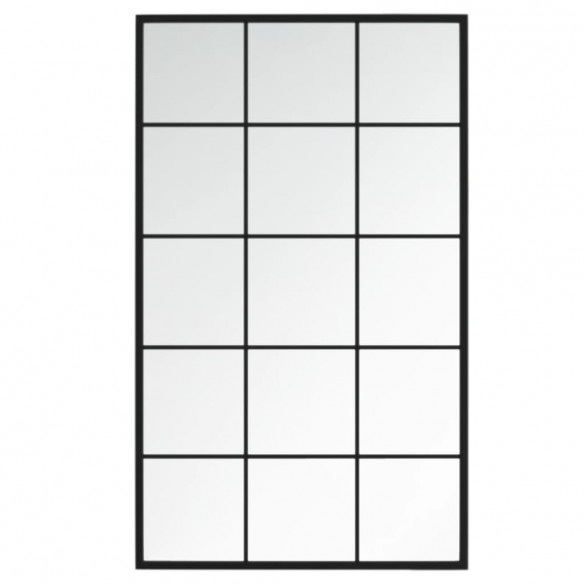 Miroirs muraux 4 pcs noir 100x60 cm métal