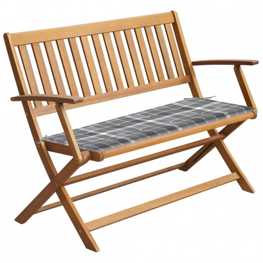 Banc de jardin avec coussin 120 cm...