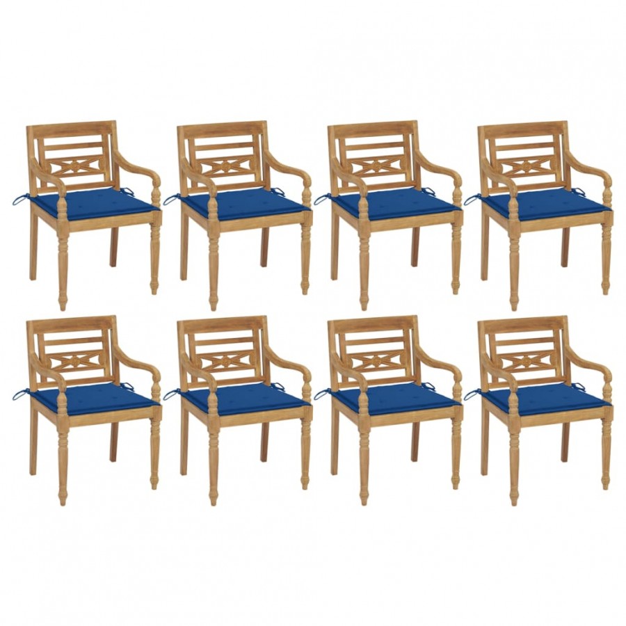 Chaises Batavia avec coussins 8 pcs...