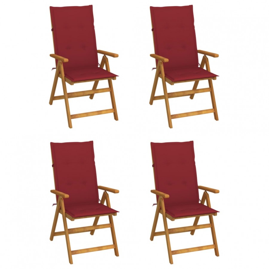 Chaises inclinables de jardin 4 pcs...