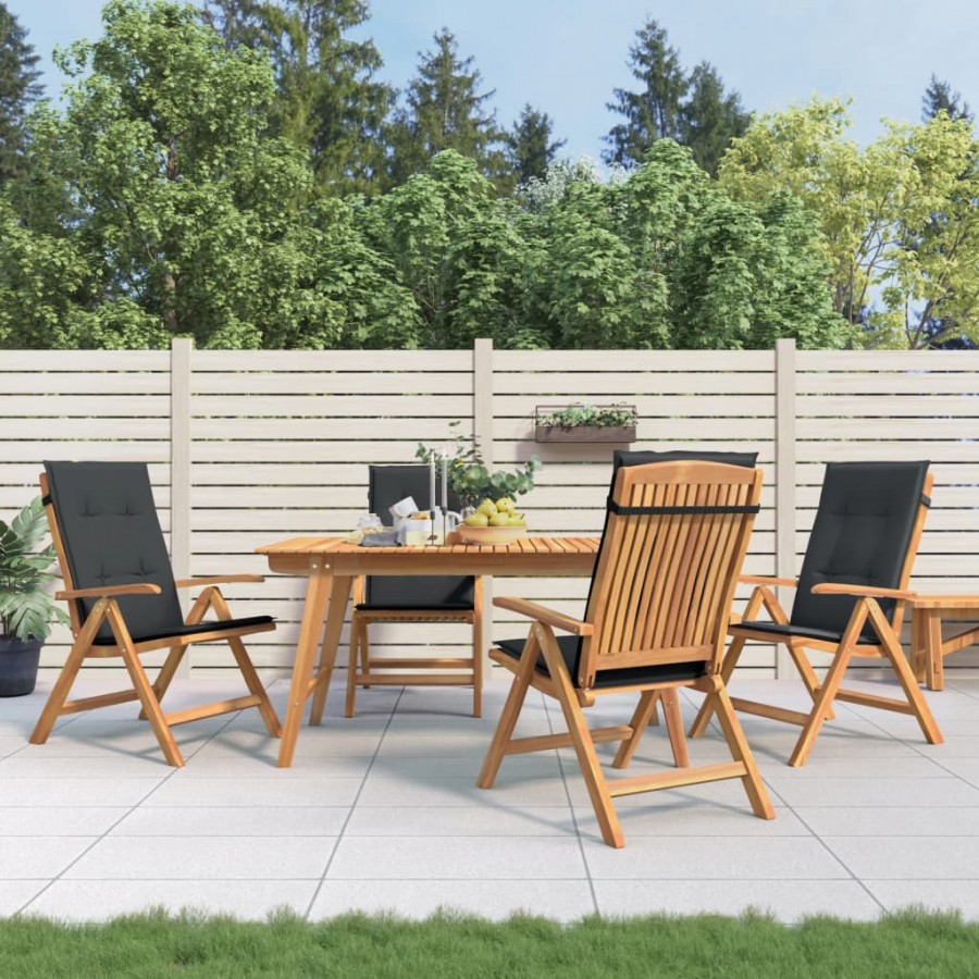 Chaises de jardin inclinables 4pcs et...