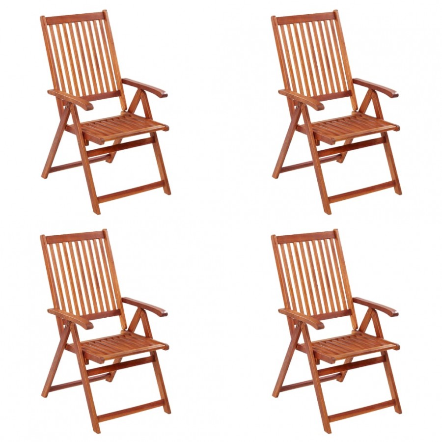 Chaises pliables de jardin 4 pcs Bois...