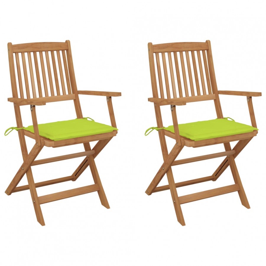 Chaises pliables de jardin 2 pcs avec...