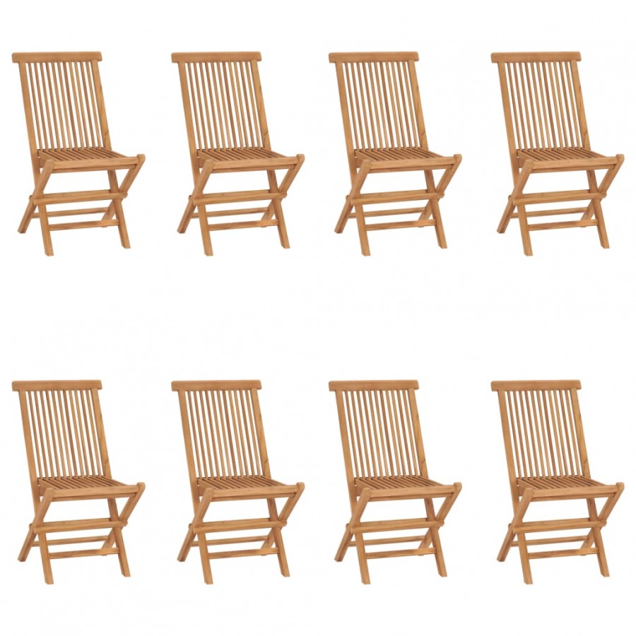 Chaises pliables de jardin 8 pcs Bois...