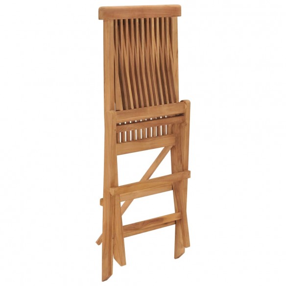 Chaises pliables de jardin 8 pcs Bois de teck solide