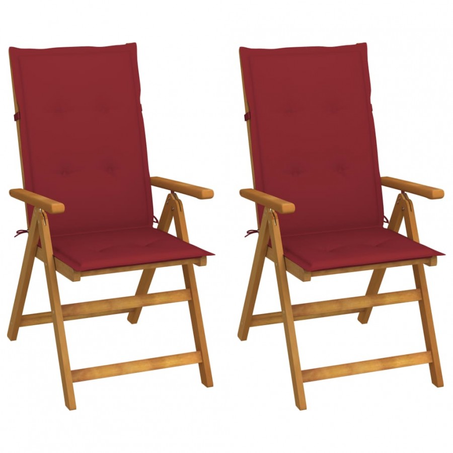 Chaises inclinables de jardin 2 pcs...