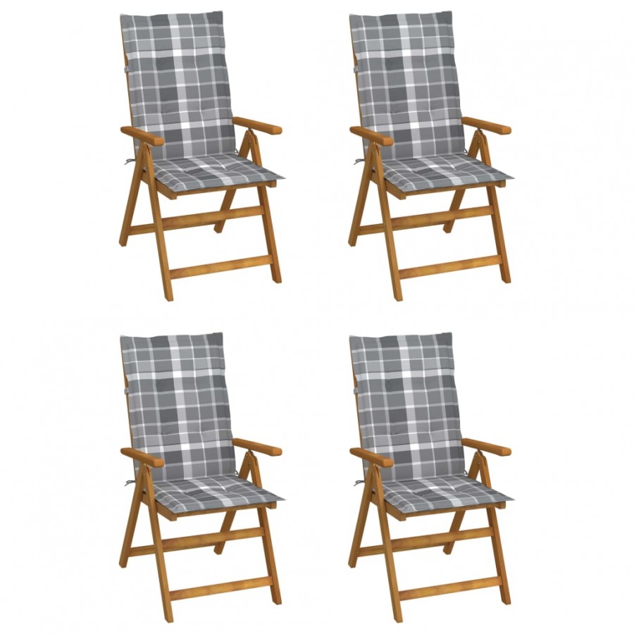 Chaises inclinables de jardin 4 pcs...