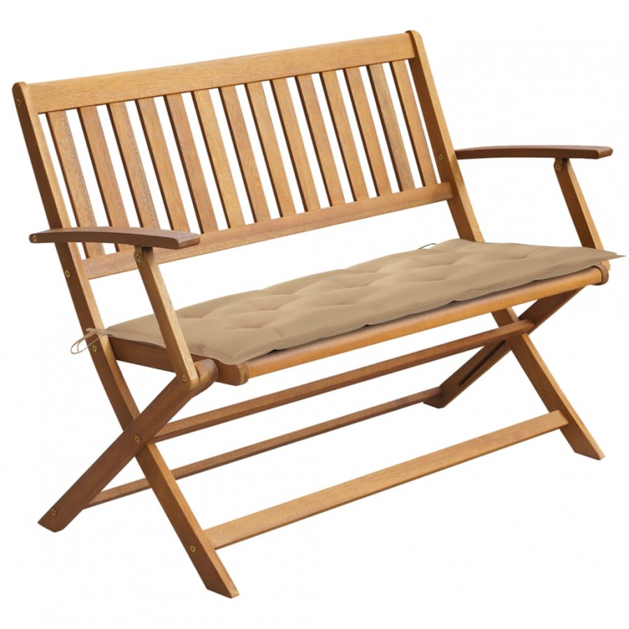 Banc de jardin avec coussin 120 cm...