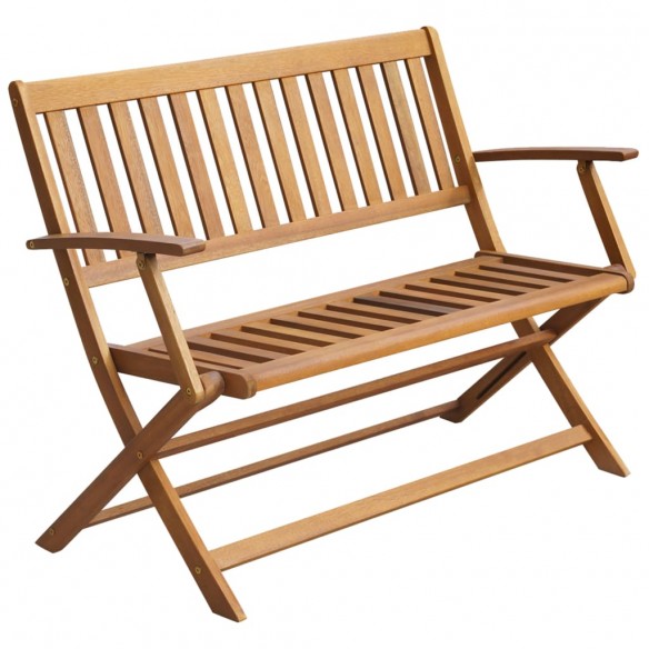 Banc de jardin avec coussin 120 cm Bois d'acacia massif