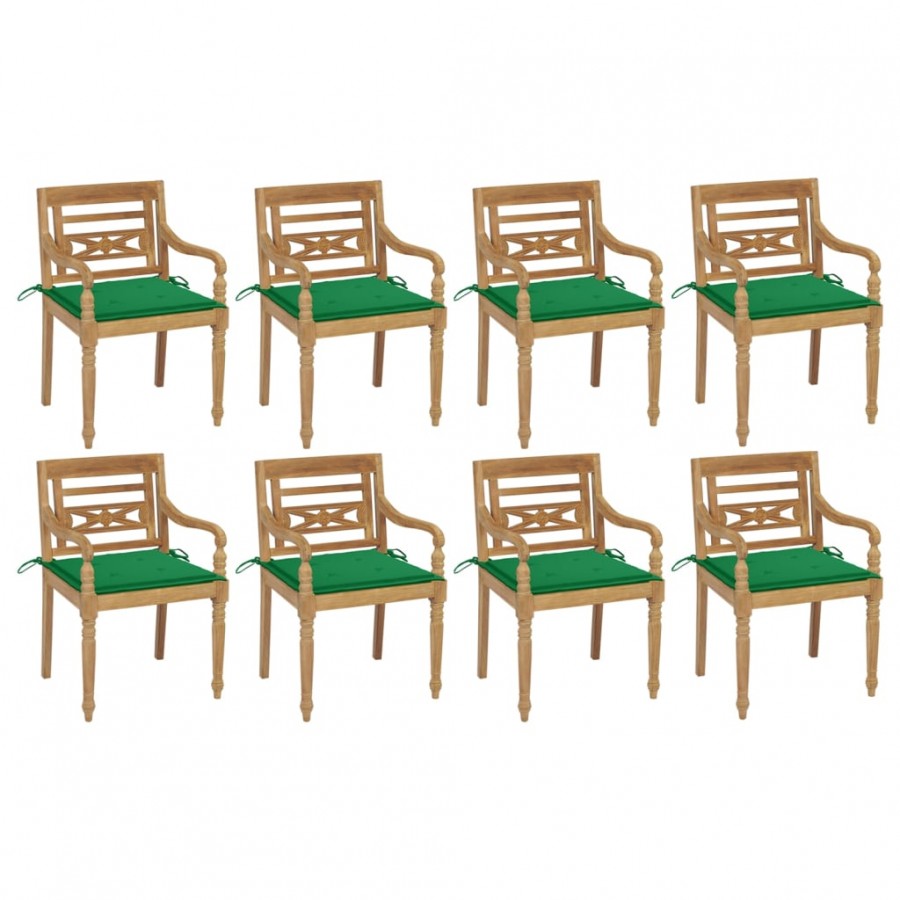 Chaises Batavia avec coussins 8 pcs...