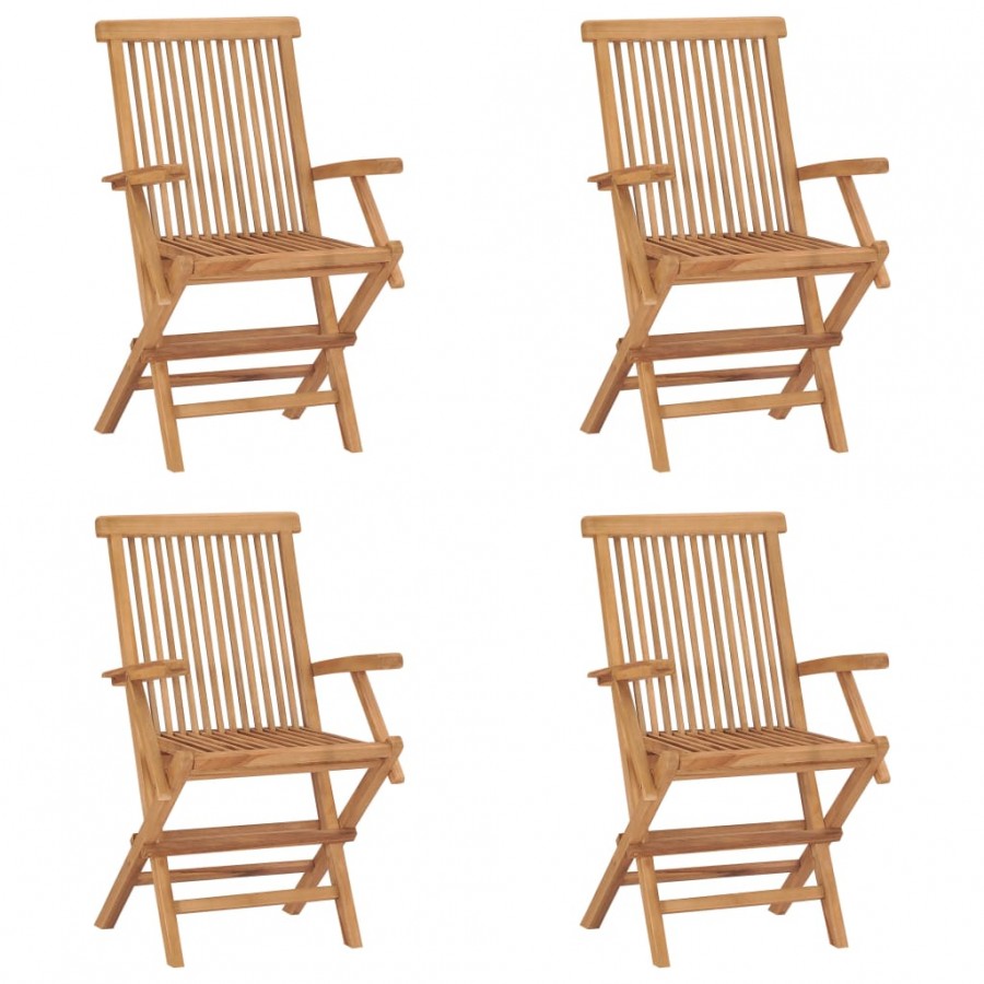 Chaises pliables de jardin 4 pcs Bois...