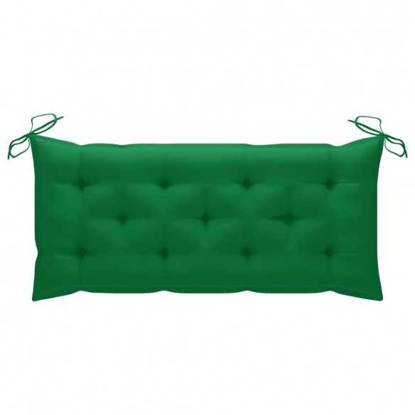 Banc de jardin empilable et coussin 128,5cm Bois de teck massif