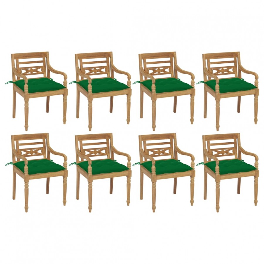 Chaises Batavia avec coussins 8 pcs...